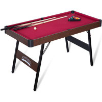 RayChee Raychee 54" Folding Pool Table, Portable Billiard Game Tables For Kids And Adults, Mini Pool Table With Locking