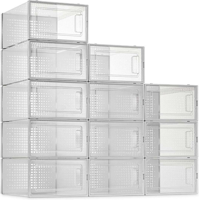 NEW 12 PACK STACKABLE SHOE BOX STORAGE 12720SS in Storage & Organization in Alberta