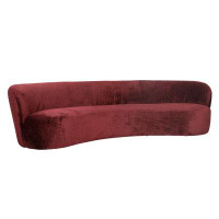Dovetail Furniture Courtney 118" Wide Upholstered Sofa, Plum