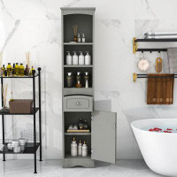 Red Barrel Studio Janigan Tall Bathroom Cabinet with Drawer, MDF Board and Adjustable Shelf