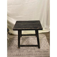 Loon Peak Hartlynn Unfinished Solid Wood Accent Stool