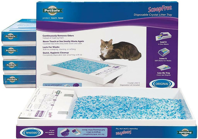 PetSafe ScoopFree Self-Cleaning Cat Litter Box Tray Refills with Premium Blue Non Clumping Crystal Litter/ FREE Delivery in Accessories