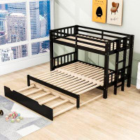 Harriet Bee Marlena Kids Twin Over Twin Bunk Bed with Twin Size Trundle