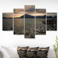 East Urban Home Ocean View From Window - Multipanel Seascape Photography Metal Wall Art