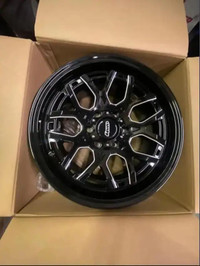 FOUR NEW 17 INCH 4WP OFFROAD WHEELS -- 17X9 6X135 FORD F150 MOUNTED WITH 265 / 70 R17 MICHELIN XICE 2 TIRES !!