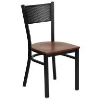 Flash Furniture Victoria Grid Back Metal Restaurant Chair