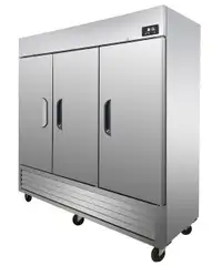 Commercial Stainless Steel Triple Door 82 Wide Freezer- Made In Korea