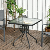 Outdoor Dining Table 29.9" L x 29.9" W x 28.3" H Black
