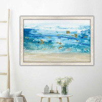 Made in Canada - Ebern Designs 'Sea Glass Summer I' Framed Acrylic Painting Print