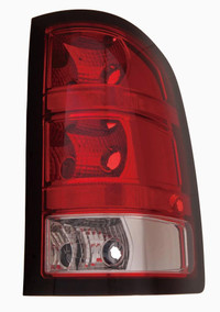 Tail Lamp Passenger Side Gmc Sierra 1500 2010-2011 1500 Series Base Model Dark Red Trim Small 921 Back-Up Bulb Capa , Gm