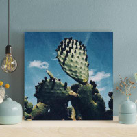 Foundry Select Bunny Ear Cactus Plant - 1 Piece Square Graphic Art Print On Wrapped Canvas