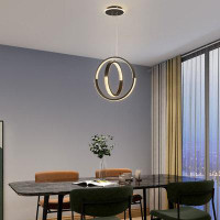 Ivy Bronx 2-Light Circle Style Pendant LED With Remote Control
