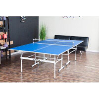 Joola USA JOOLA Quadri Indoor 15mm Table Tennis Table - Ping Pong Table with Quick Clamp Ping Pong Net Set