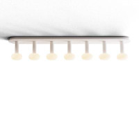Koncept Technologies Inc Combi Pendant 6" Linear 7 Combo Matte White with Matte White Canopy, Glass Ball