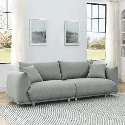 Latitude Run® Modern Couch For Living Room Sofa With 2 Pillows