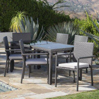 Ivy Bronx Carlena Rectangular 6 - Person 64.2" Long Dining Set with Cushions