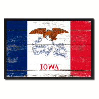 Williston Forge Iowa State Flag Canvas Print, 22x29