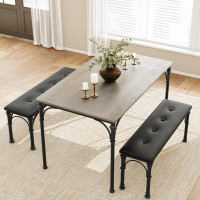 Williston Forge Set For 4 Kitchen Table Set With Upholstered Bench