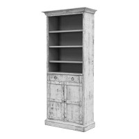 Sarreid Ltd 78" H x 35" W Solid Wood Standard Bookcase