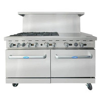 Atosa 60 Natural Gas/Propane 6 Burners with 24 Griddle Stove Top Range