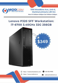 Lenovo P320 SFF Workstation: i7-6700 3.40GHz 32G 256GB PC OFF Lease FOR SALE!!!