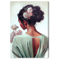 Red Barrel Studio Fashion and Glam Genevieve Traditional Green Canvas Wall Art Print