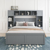 Home Decor Elegant and Functional Wood Bed with 4 Drawers