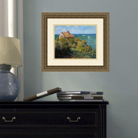 Vault W Artwork 'Fishermans Cottage on the Cliffs at Varengeville' by Claude Monet Picture Frame Print