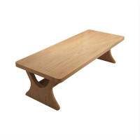 Wildon Home® 55.12" Burlywood Rectangular Solid Wood Desk