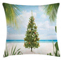 East Urban Home Christmas Indoor / Outdoor 26" Throw Pillow Cover
