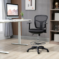 Drafting Chair 23.2"W x 23.2"D x 45.3"H Black