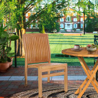 Bay Isle Home™ Greg Teak Patio Dining Side Chair