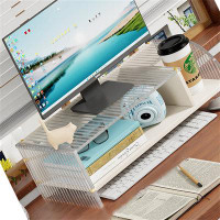 Latitude Run® Office Desktop Storage Shelf, Laptop Stand Holder