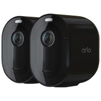 Arlo Pro 4 Wire-Free Outdoor 2K HD Security Camera - Black - 2-Pack