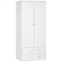 Ebern Designs Ebern Designs Wardrobe Closet, Armoire With Drawers And Hanging Rail For Bedroom Clothes Storage And Organ