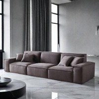 ULTORU 110.09" Darkgray cloth Modular Sofa cushion couch