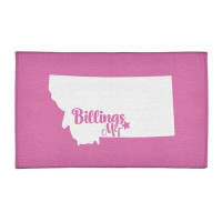 East Urban Home Billings Montana Poly Chenille Pink Area Rug