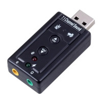 USB 2.0 to Audio External Sound Card Adapter Virtual 7.1 CH Mic Speaker - *7180*