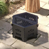 Winston Porter Oralee 12.6" H x 20.1" W Charcoal Outdoor Fire Pit