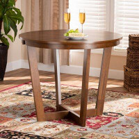 Latitude Run® Aouab 35.4" Rubberwood Solid Wood Dining Table