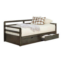 Red Barrel Studio 2-Drawer Twin Daybed With Trundle In Grey Finish