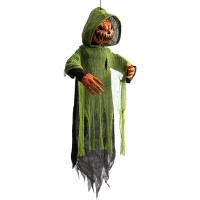 The Holiday Aisle® Hanging Jack-O'-Lantern With Glowing Head And Creepy Sound Halloween Outdoor Decoration Haunted House