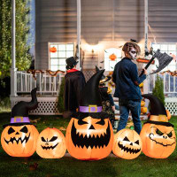 The Holiday Aisle® The Holiday Aisle® 4'' Inflatable Halloween Pumpkin Yard Decoration W/built-in Led Lights
