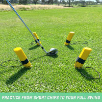 GoSports Gosports Golf HEX TRACK Swing Path Training Pylons - Fix Slices, Hooks, Alignment And More