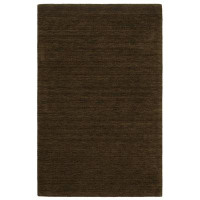 Hokku Designs Rectangle Makhari Solid Colour Hand Tufted Wool Area Rug in Brown