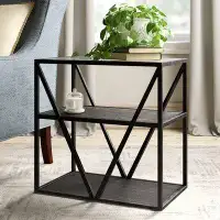 17 Stories Collingdale Glass Shelf End Table with Storage