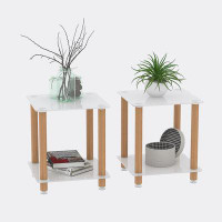 Farm on table 2-Piece Side Table, 2-Tier Space End Table ,Modern Night Stand, Sofa table