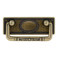 D. Lawless Hardware 2-1/2" Vintage Federal Style Rectangular Bail Pull Antique Brass