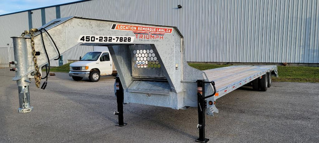 Location remorque / trailer  plateforme 30 pied + 5pied gooseneck neufs in Boat Parts, Trailers & Accessories in Greater Montréal