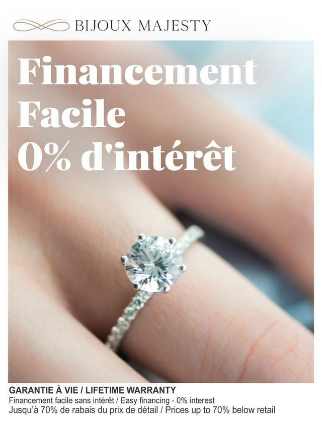 Diamond Engagement Ring Set + 2.00 total carat weight/ Set d’alliances de fiançailles en diamant + 2.00 carat total in Jewellery & Watches in Greater Montréal - Image 2